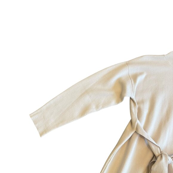 Zoe And Claire Nordstrom Cream Sweater Dress Belt Mock Neck Size Small Women's - Picture 3 of 13